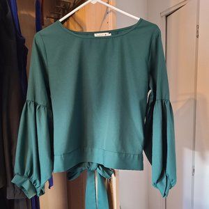 Green Molly Bracken Bell Sleeve Top